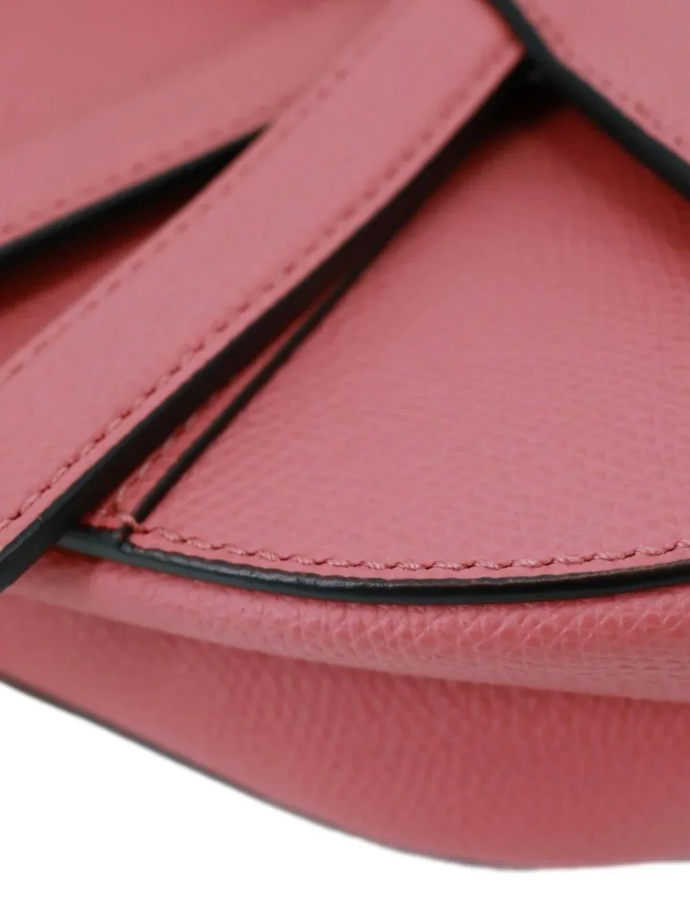 Christian Dior Saddle Mini Smooth Calfskin Leather Satchel Bag Antique Pink